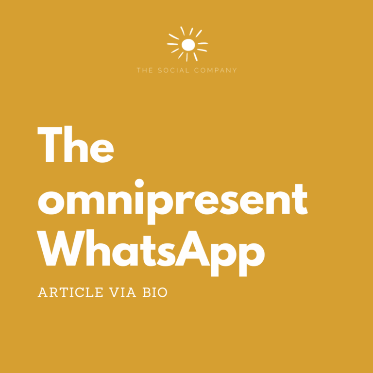 The ever omnipresent WhatsApp the social company